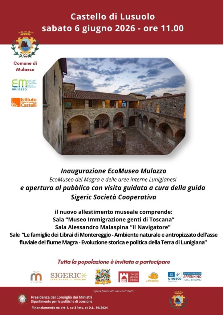 Inaugurazione Ecomuseo Mulazzo, del Magra e delle aree interne lunigianesi